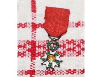 HEDERSLEGIONEN MEDALJ MINITAYR , RIDDARTECKEN FRANKRIKE