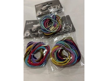 3 pack x 20 (60 st) elastiska hårsnoddar c:a 40x2 mm