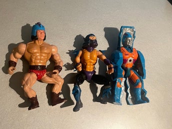 He-Man Galaxy warriors Turtles. 3 figurer från 80-talet.