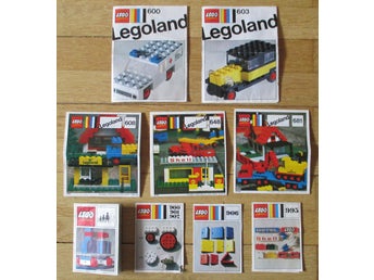 Lego Legoland instruktionshäften, retro vintage från 1960-talet