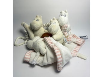 Mumin babyleksaker och snuttefilt set - Rätt start - 3 leksaker Mumin Hattifnatt