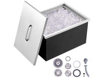 Drop in Ice Chest, 51 cm L x 36 cm W x 30.5 cm H Stainless Steel Ice Cooler
