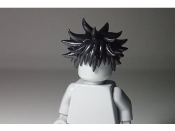 WM Blocks Jujutsu Kaisen minifigurdel - Megumi Fushiguro hår