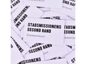 PRESENTKORT 1000kr Stadsmissionens Second Hand Göteborg
