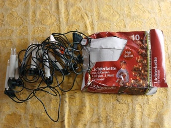 Vintage Lichterkette juletrebelysning – 10 klypelys (24V/3W) – Varm glød