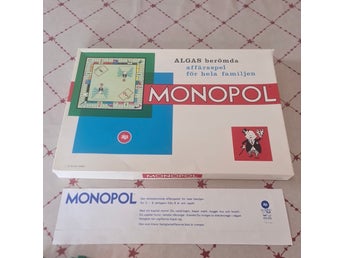 Monopol brädspel - Algas - art.nr 1-1207-8 - Retro