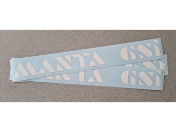 4st Dekaler Opel Manta GSI, skuren ur blankvit vinyl