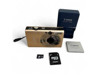 Canon Ixus 80 IS Digitalkamera 8MP 3x Zoom Metall Guld 2.5 tum LCD
