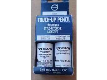 Färgpenna, duttpenna, lackstift till Volvo 707 Crystal White ( vit )