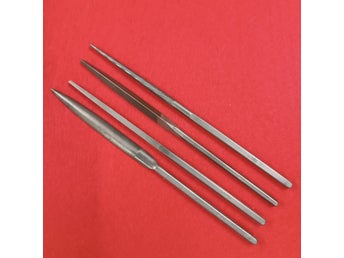 PFERD GERMANY HANDY FILE SET 4 PCS USED 210mm CUT 1 SQUARE HANDLE USED FILAR