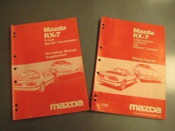 Mazda RX-7 Workshop Manual Supplement & Wiring Diagram