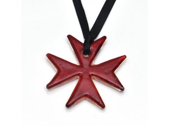 Malta Tempelriddarna halsband i glas Maltese Cross Knights Of Malta