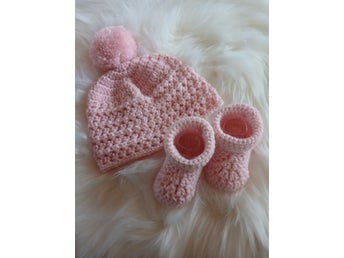 Baby mössa och tossor set