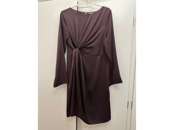 H&M Mama gravidklänning, mörk vinröd, storlek S
