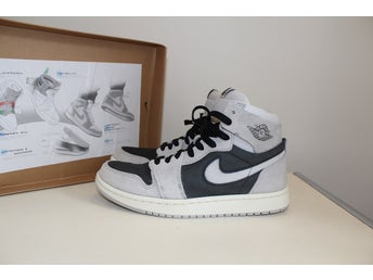 Nike Air Jordan 1 Zoom Air Grå/Svart EUR 40 använd två gånger.
