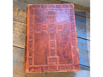 Stor Illustrerad Familjebibel 1949 – skinnband guldsnitt – praktbibel