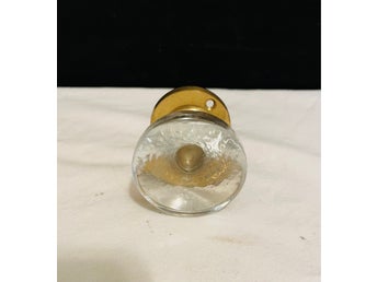 Klassisk Dörrknopp i glas och mässing, 1950/60-tal.