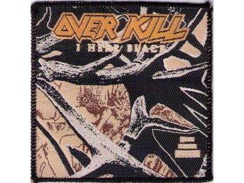 OVERKILL - I HEAR BLACK. Tygmärke Officiellt från 1993 Samlarobjekt