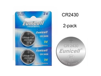 CR2430 2-pack Litiumbatteri 3V Eunicell.