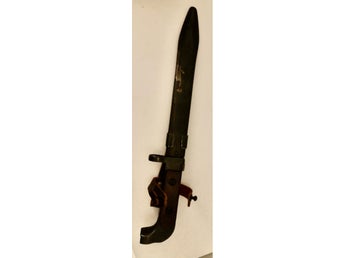Militaria: Spansk CETME Modell 1964 Bajonett med Balja – Serienummer 2710