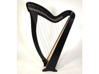 36 String Harp with Levers by Gear4music, Black - SKADAD