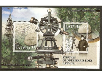 Lettland Struves Meridianbåge Mi Bl 29 xx