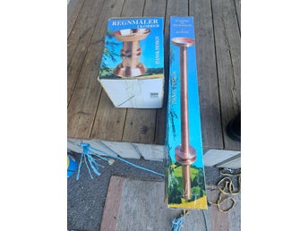 Regnmätare i koppar med stolpe Dansk Design