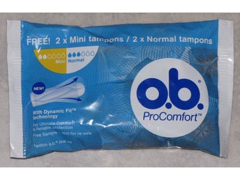 4 st tamponger ob pro comfort 2 x mini + 2 x normal NY dynamisk passform O.b.