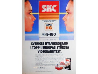SKC - SVERIGES NYA VIDEOBAND, TIDNINGSANNONS 1987