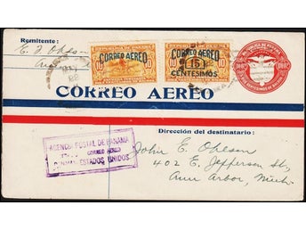 PANAMA - 1929 - B'0.02 STATIONARY CORREO AEREO - FIRST FLIGHT