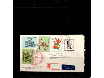 Ungern Tennishistorisk utställning 1965 3 valörer på rekbrev till Sverige