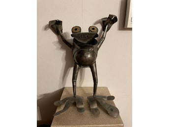 Glad Groda i smide höjd 24 cm