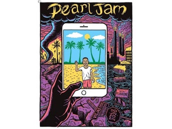 Toppskick Pearl Jam San Diego 2020 Ward Sutton Poster ca 60x45 cm