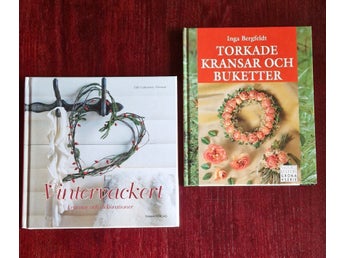 Böcker 1 Vintervackert - kransar dekorationen och 1 Torkade kransar och Buketter