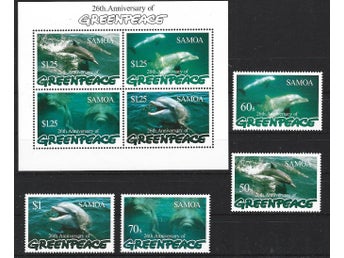 Samoa 1998 Greenpeace delfiner 4v + block
