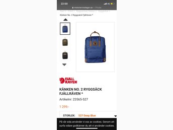 Helt ny!!! Fjällräven Kånken NO 2 i deep blue .. (409255352 Helt ny!!! Fjällräven Kånken NO 2 i deep blue .. (409255352