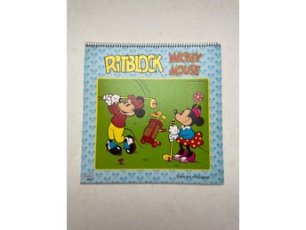 Ritblock Kärnan vintage Mickey Mouse Musse Pigg NYTT/OANVÄNT