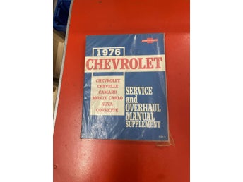Chevrolet Chevelle, Camaro, Monte Carlo Nova, Corvette Service mm 1976