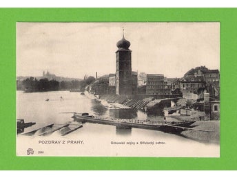 TJECKIEN. Prag. Fin vy vid Vltava /Moldau