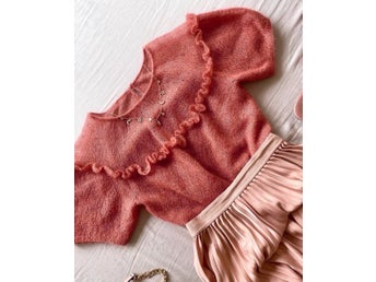 Handstickade topp i silk mohair