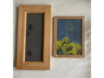 Fotoramar i trä, 19,5x14,5 cm och 15,5x30,5 cm