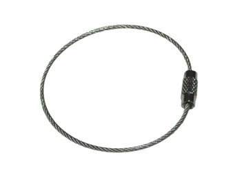 Nyckelring i ståltråd - Silver - 50mm diameter -1,5mm tjocklek