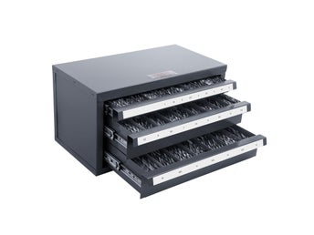 Drill Bit Dispenser Cabinet, Three-Drawer Drill Bit Organizer Cabinet for 1mm