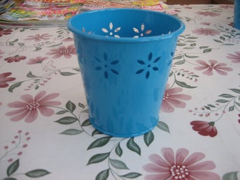 Plåtkruka / Blomkruka / Kruka 10 cm (Turkos)