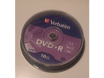 60st (6x10pack) Verbatim DVD+R 4.7 GB 16x hastighet 120 minuter
