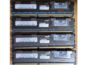 8 x HP Hynix 4GB PC3-10600R Minnesmoduler