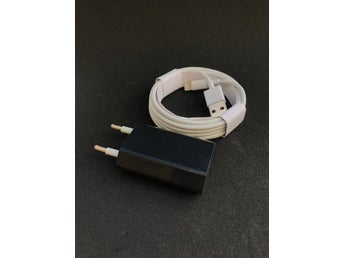 iPhone lightning kabel med svart strömadapter- laddare 2m kabel - Laddningskabel