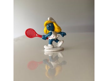 Smurfan spelar tennis (20135) - Vintage Schleich / Peyo
