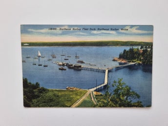 Vykort Northeast Harbor Fleet Dock i Northeast Harbor, Maine