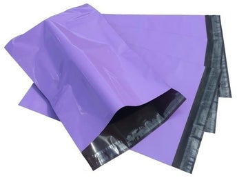 100 Lila Postorderpåsar XL 31x44cm. FRAKTFRITT!